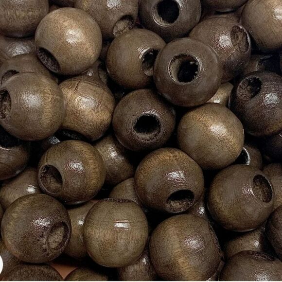 16mm Wood Beads ( BLK11) - Picture 4 of 6